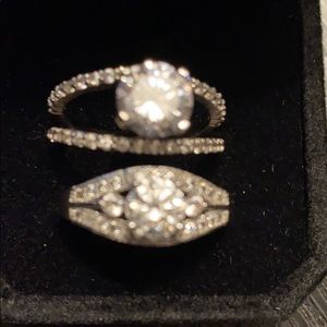 Two cubic stone fun rings !